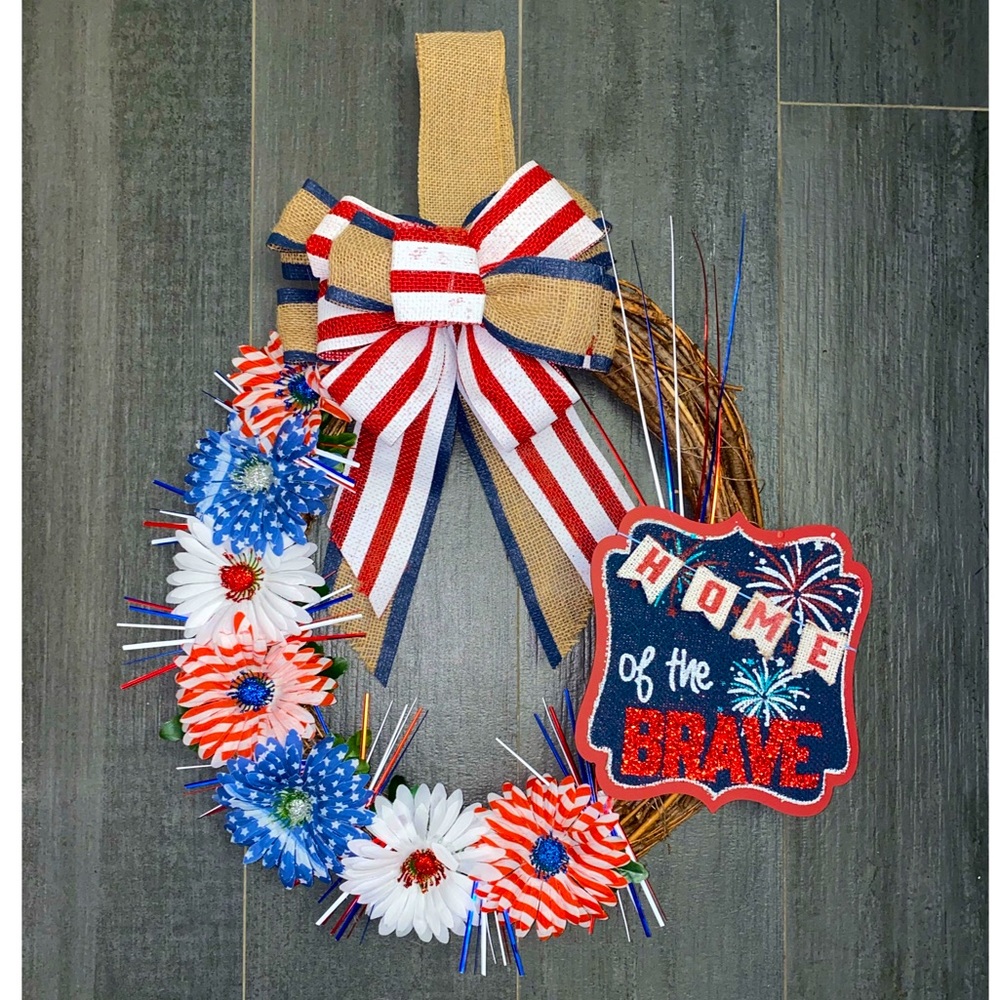 American flag wreath